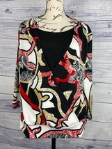 Chicos 1 Dual Layer Wrap Blouse Womens M 3/4 V Neck Sleeves Multicolor - $16.20