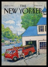 COVER ONLY The New Yorker June 2 1986 Fire Fighters by Arthur Getz No Label - $14.20