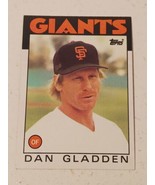 Dan Gladden San Francisco Giants 1986 Topps Card #678 - £0.77 GBP