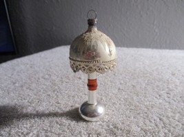 Vintage Table Lamp Mushroom Christmas Tree Blown Glass Ornament 3&#39;&#39; Germany - £27.34 GBP