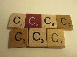 Scrabble Board Game Letter Tiles lot: C&#39;s - $3.50