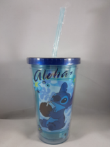 Disney Lilo &amp; Stitch Aloha Tumbler W/ Stitch Ice Cubes NEW - £16.12 GBP