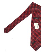 NEW $295 Isaia Pure Silk 7 Fold Tie! Red, Orange, Brown &amp; Rust Geometric... - $177.78 CAD