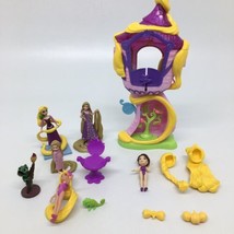 Disney Princess Little Kingdom Rapunzel&#39;s Stylin&#39; Tower Incomplete + Extra Figs. - £11.57 GBP