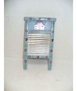 Vintage Wood Painted Doll House Washboard Good Neighbors Good Friends 7&quot;... - $8.49