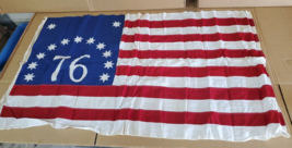 Vintage 1776 13 Star 56x32 American Flag Valley Forge Flag Co with Pole ... - £66.97 GBP