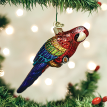 Old World Christmas Tropical Parrot Bird Glass Christmas Ornament 16117 - £12.56 GBP