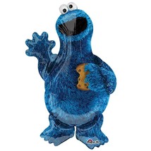 Sesame Street Cookie Monster Foil Mylar Balloon Jumbo 35&quot; Birthday Party Decor - £7.06 GBP