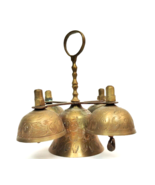 Catholic Solid Brass Sanctuary Altar Sacristy Communion 5 Bells Of Sarna... - $296.99