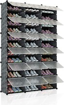 KOUSI Portable Shoe Rack Organizer 72 Pair Tower Shelf Storage Cabinet Stand - £94.31 GBP