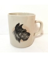Vintage Mug Dog Schnauzer Porcelain Coffee Tea Cup Beige Black  Scotty Dog - £12.63 GBP
