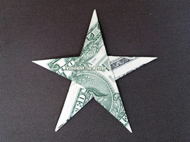 STAR Money Origami Art Dollar Bill Cash Sculptors Bank Note Handmade - £11.70 GBP