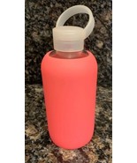 BKR Water Bottle Glass + Silicone Neon Rosy Pink Little 16 oz. 500mL PBA... - £10.99 GBP