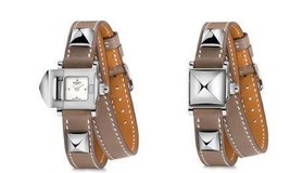 100% AUTHENTIC Hermes Medor watch, Mini model, Etoupe 13.5-15cm - £1,156.40 GBP