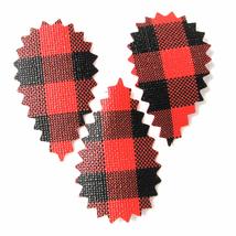 24 Pieces of PreCut Red Buffalo Plaid Crinkle Cut DIY Making Kit - £6.39 GBP