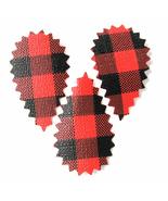 24 Pieces of PreCut Red Buffalo Plaid Crinkle Cut DIY Making Kit - £6.01 GBP