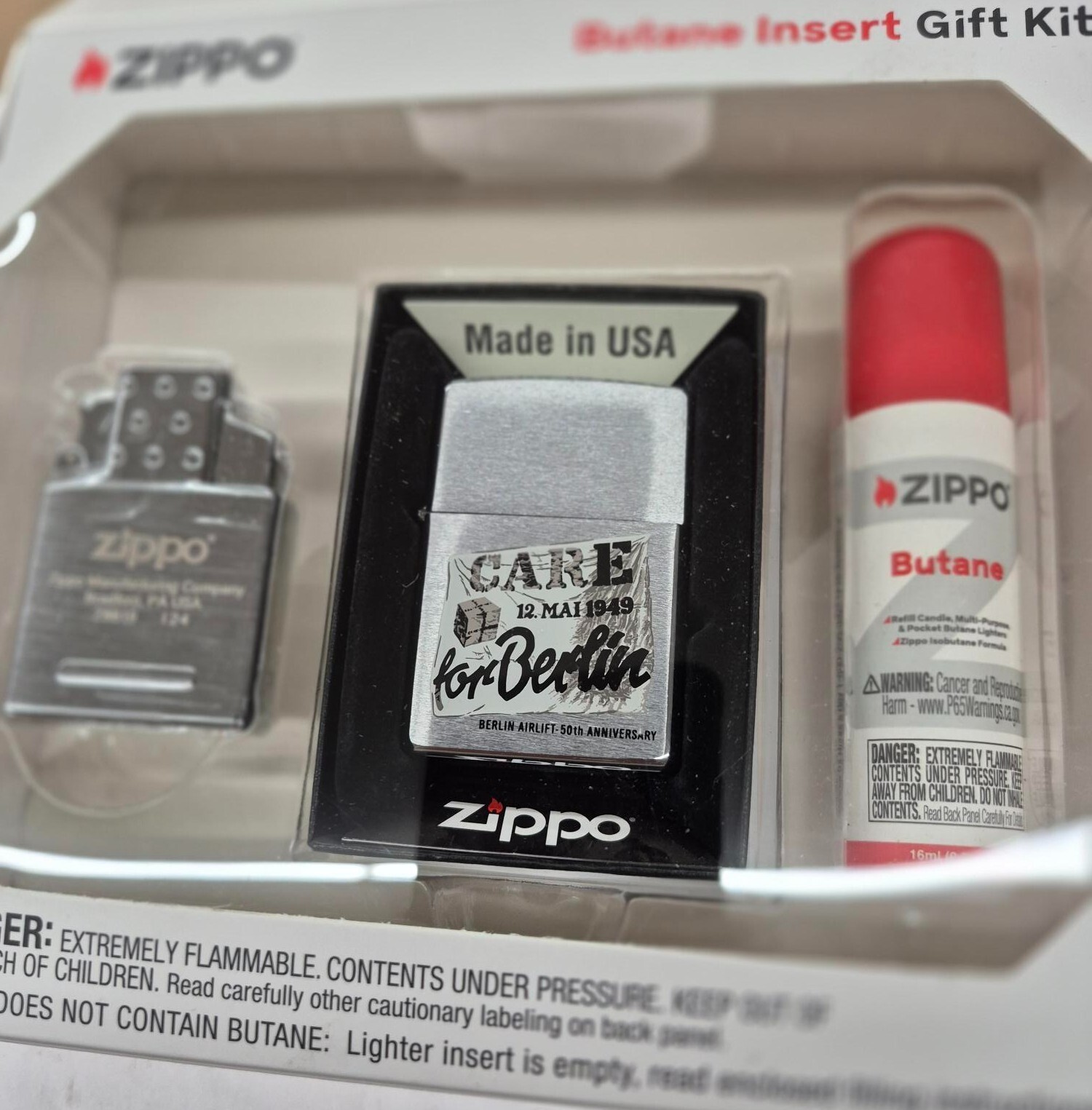 Rare 1949 Care For Berlin  Zippo Lighter Gift Kit - $37.95