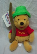 Walt Disney Fishing Winnie The Pooh Bear 8&quot; Bean Bag Stuffed Animal New - £11.87 GBP