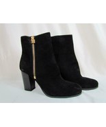 NWB Michael Kors Black Suede Zipper Side 3.5&quot; Heel 100 M - $1,759.04 MXN