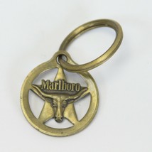 Marlboro Logo Brass Metal Key Chain Texas Long Horn Lone Star - £7.04 GBP