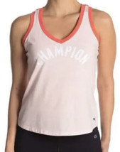 Champion Heritage Logo Tank Top Stripe V-Neck Sleeveless Pink Size XS NEW - £10.79 GBP