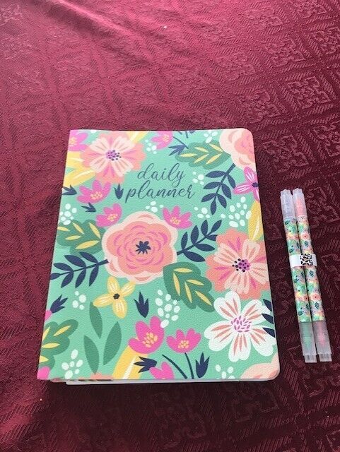 Primary image for Undated Daily Planner Bundle by Steel Mill and Co. w/ 2 matching felt pens