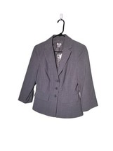 Worthington Size 8 Gray Heather Blazer Jacket 3 Button Career Office Nwt - £14.65 GBP