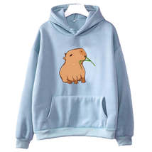 Funny Capybara Print Hoodie Women/men Kawaii Cartoon Tops Sweatshirt - £17.82 GBP+