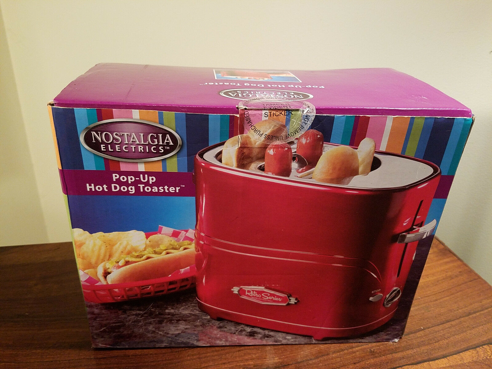 Nostalgia 2011 Electrics Red Pop-Up Hot Dog Toaster #C1109 (NEW) - $29.65