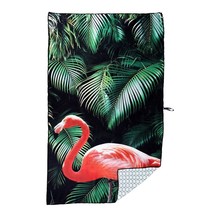 Whitely Willows Beach Towel Microfiber Reversible 35&quot; x 70&quot; Quick Dry Flamingo - £6.97 GBP