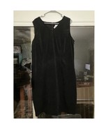 Studio C Women&#39;s 18W Black Faux Suede Sleeveless Dress, Midi Length, Bac... - $12.87