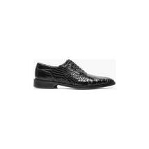Stacy Adams Riccardi Plain Toe Oxford Shoes Animal Print Leather Black 25575-001 image 7