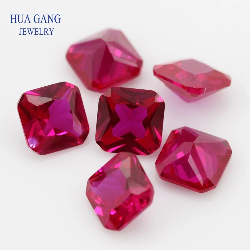5 Red Ruby Stone Round Squar Spherical Reuleaux triangl -7x7mm-50pcs Oct... - $96.46