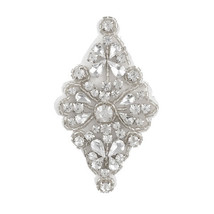 Darice David Tutera Silver Bridal Applique Diamond-Shape w/Beading &amp; Rhinestones - £22.16 GBP