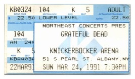 Grateful Dead Concierto Ticket Stub Marzo 24 1991 Albany New York - £39.60 GBP