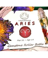 ARIES Zodiac Roller Bottle Crystal Set for Essential Oil Astrology Wicca... - £8.06 GBP