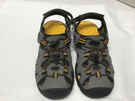 Khombu &quot;Kyle&quot; Boys Water Shoes Sandals Gray-Black-Yellow 1182623 -Boys Size US 1 - £11.66 GBP