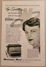1952 Print Ad Remington Rand Electric-onomy Typewriters Top Secretary - $12.03