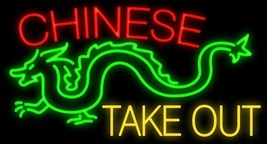 New Chinese Take Out Dragon Beer Light Lamp Neon Sign 32&quot; Poster Decor Artwork - £271.14 GBP