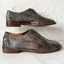 HS Trask Avery Metallic Silver Leather Slip On Loafers Flats - Women&#39;s S... - $1,398.65 MXN