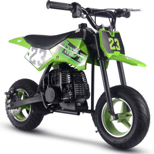MotoTec Supermoto 50cc Gas Kids Dirt Bike in Green 2-Stroke Power Bike - $299.00