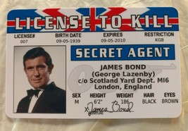 George Lazenby James Bond 007 License To Kill Movie Novelty ID Spy Secret Agent - £7.00 GBP