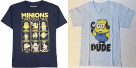 Despicable Me Minions Boys T-Shirts 2 Choices Sizes 4 or 14-16 NWT - £8.94 GBP