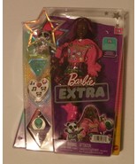 Barbie Extra Series #19 Doll Pink Streaked Hair Plaid Skirt &amp; Toy Panda ... - £18.24 GBP