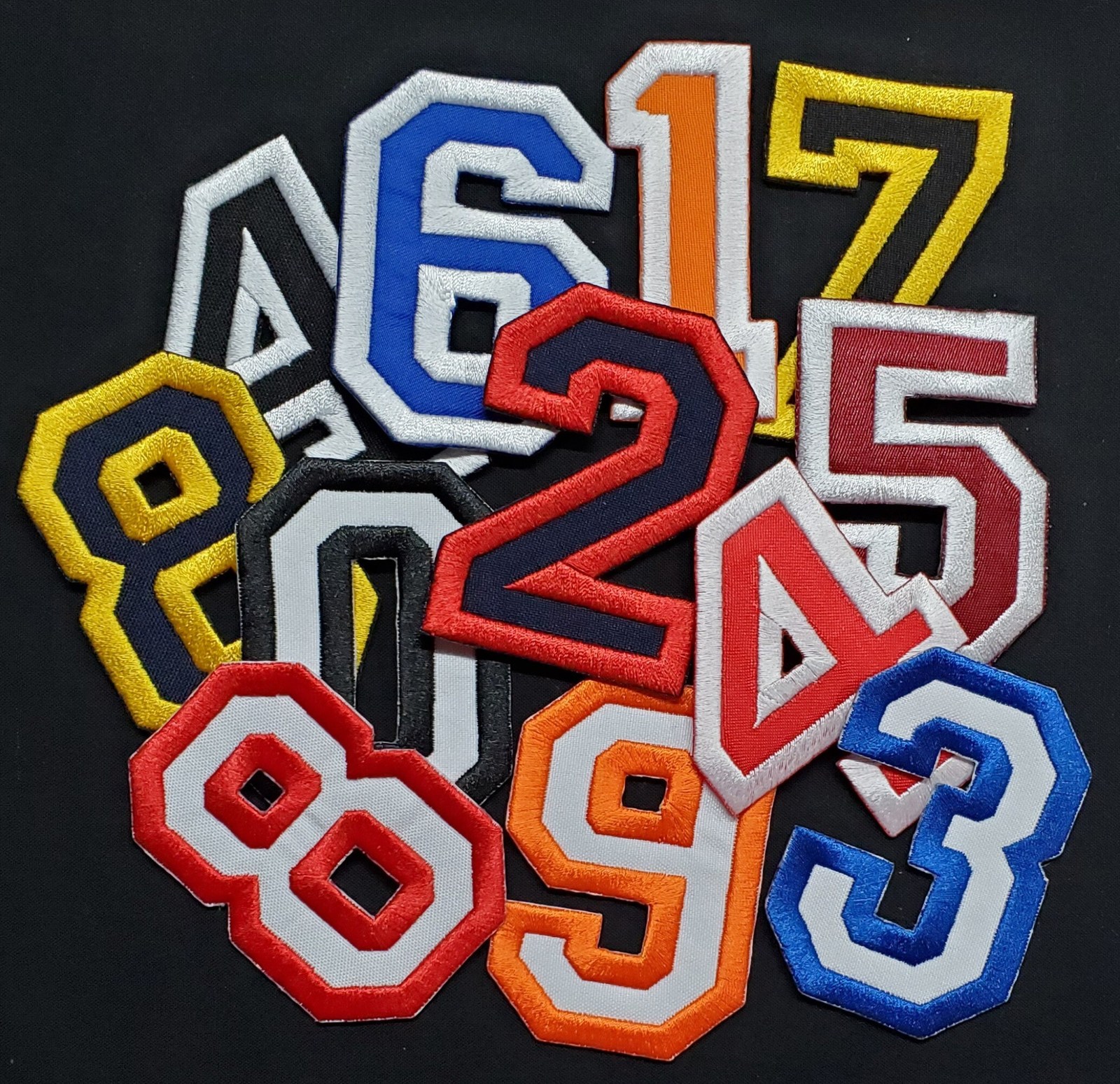 1&quot; Numbers College Varsity Letterman Embroidered Iron On Patch Varsity J... - $3.47