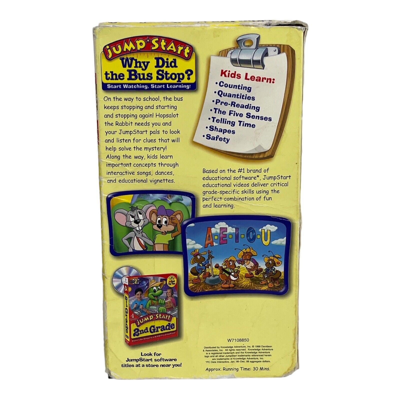 Knowledge Adventure Jump Start, Why Did The Bus Stop? VHS 1999 RARE OOP