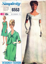 Misses DRESS &amp; JACKET Vintage 1966 Simplicity Pattern 6553 Size 12½ UNCUT - $12.00