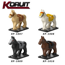 4PCS Horse Series PVC Figure Building Blocks Toy Figure Set Gift - £11.93 GBP