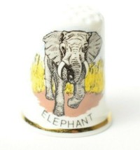BirchCroft Elephant Collectible Souvenir Bone China Thimble England Home Decor - £8.74 GBP