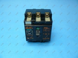 Fuji EA33-20 Circuit Breaker 3 Pole 20 Amp 220 VAC 1 Year Warranty - £9.57 GBP